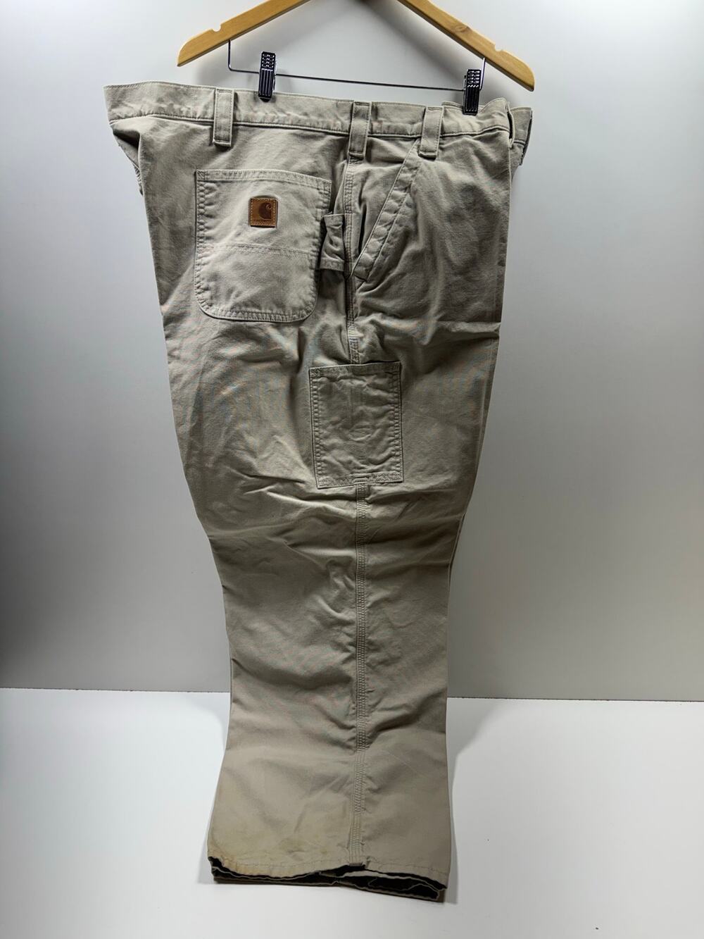 Carhartt Men’s Carpenter Pants Loose Original Fit Sz 50X30 B151TAN Workwear